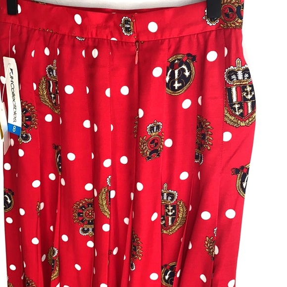 Vintage JH Collection red polka dot skirt, Size 8 - Picture 7 of 10